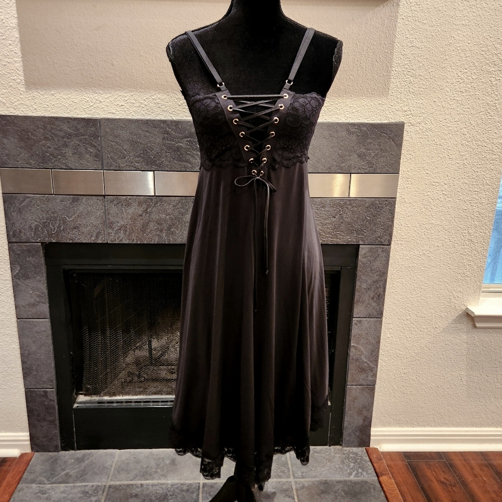 We Are HAH The Evelyn Reversible Nour Lace Up Dress Small NWT Fairy Ren Faire